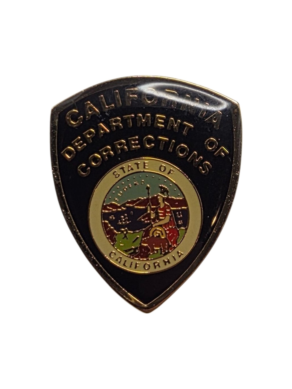 Vintage California Department of Corrections Prison CDC Metal Pin 1⅛"